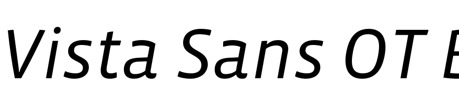 Vista Sans OT Book Italic cкачати шрифт безкоштовно